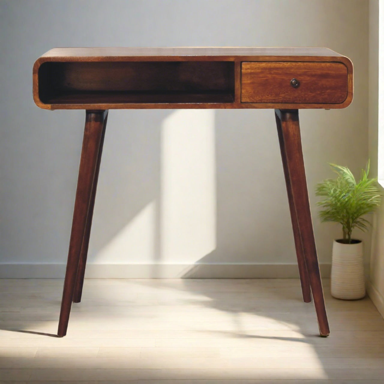 Curved Chestnut Writing Desk