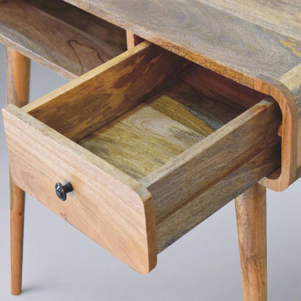 Curved Oak-ish Writing Desk