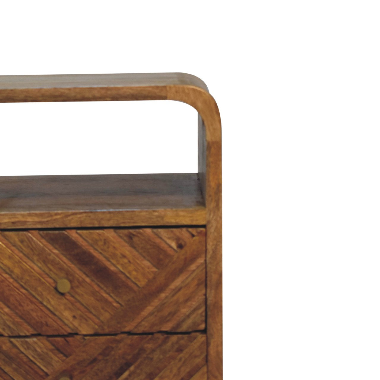 Mini Lille Curved Bedside with 2 Drawers