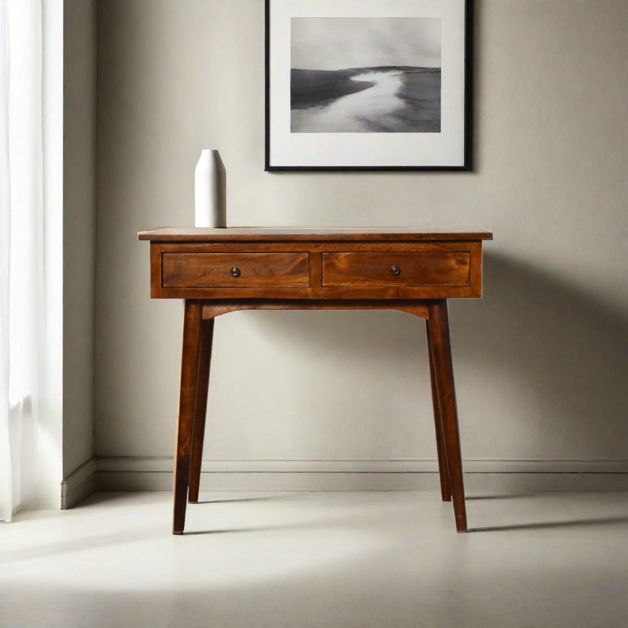 Chestnut Hallway Console table with Drawers