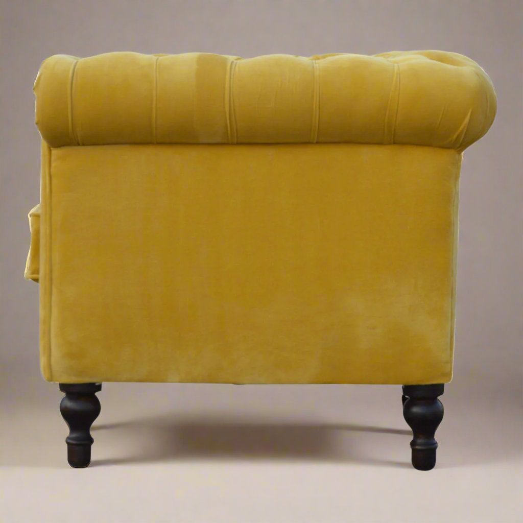 Mustard Velvet Chesterfield Sofa