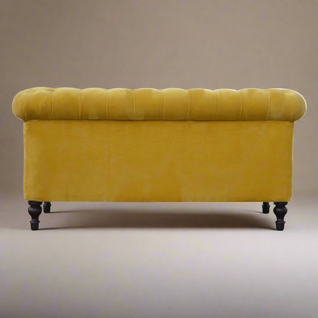 Mustard Velvet Chesterfield Sofa