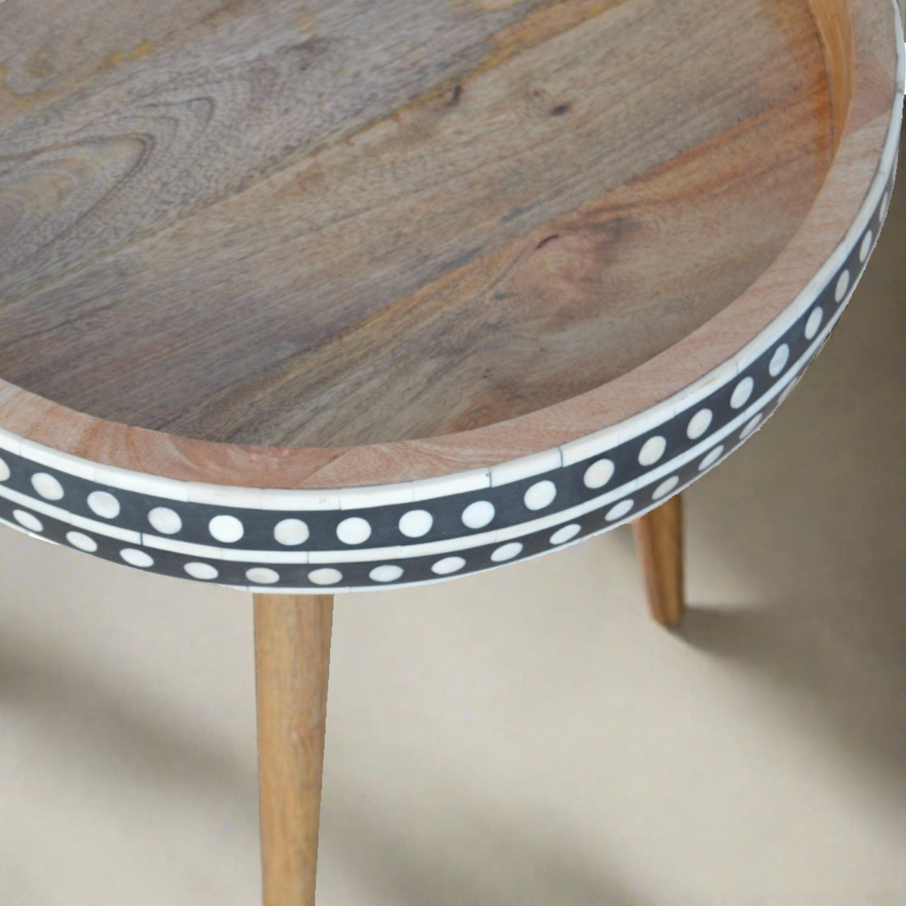 Large Dotted End Table