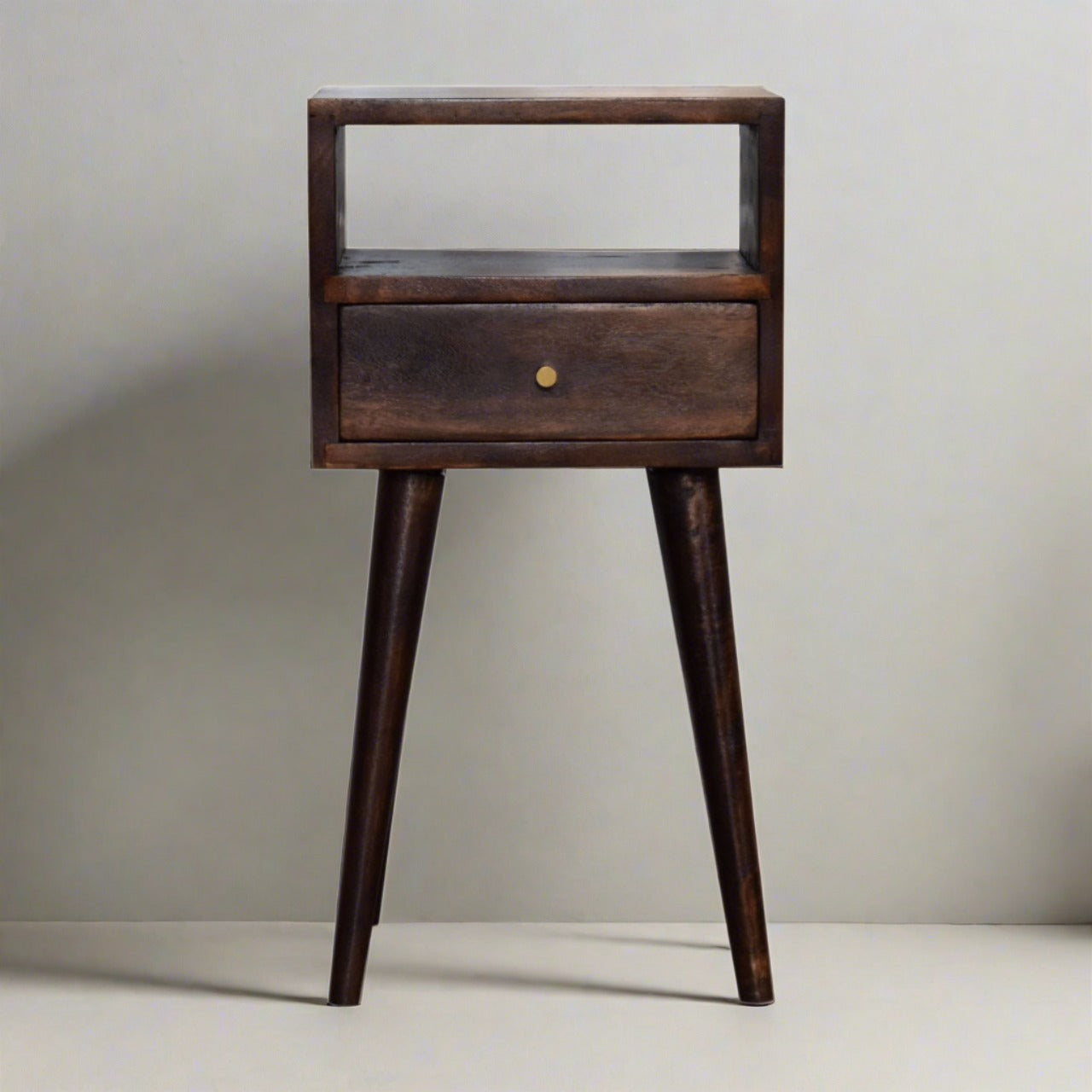 Mini Walnut Bedside table with 1 Drawer