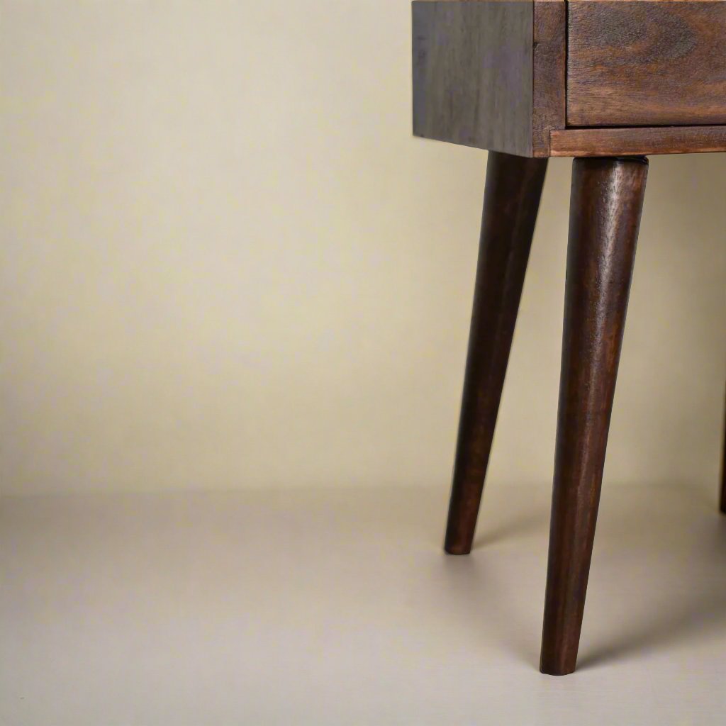 Mini Walnut Bedside table with 1 Drawer