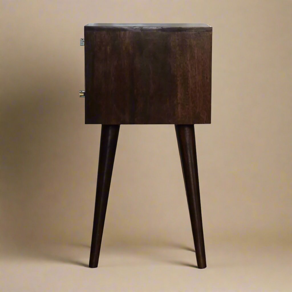 Mini Walnut Bedside table with 1 Drawer