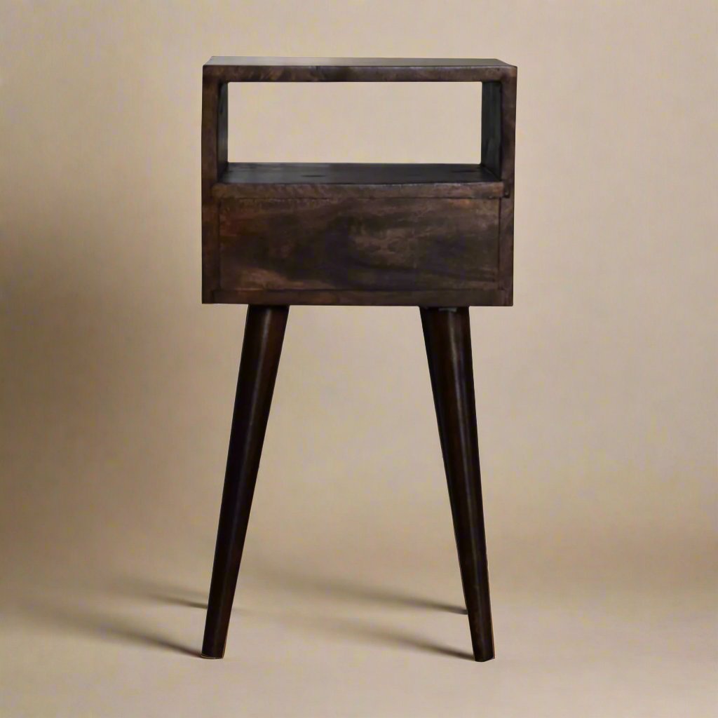 Mini Walnut Bedside table with 1 Drawer