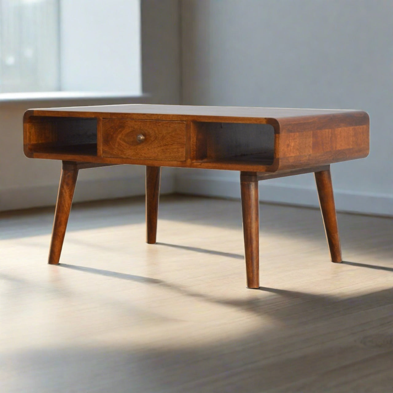 Curved Chestnut Coffee Table