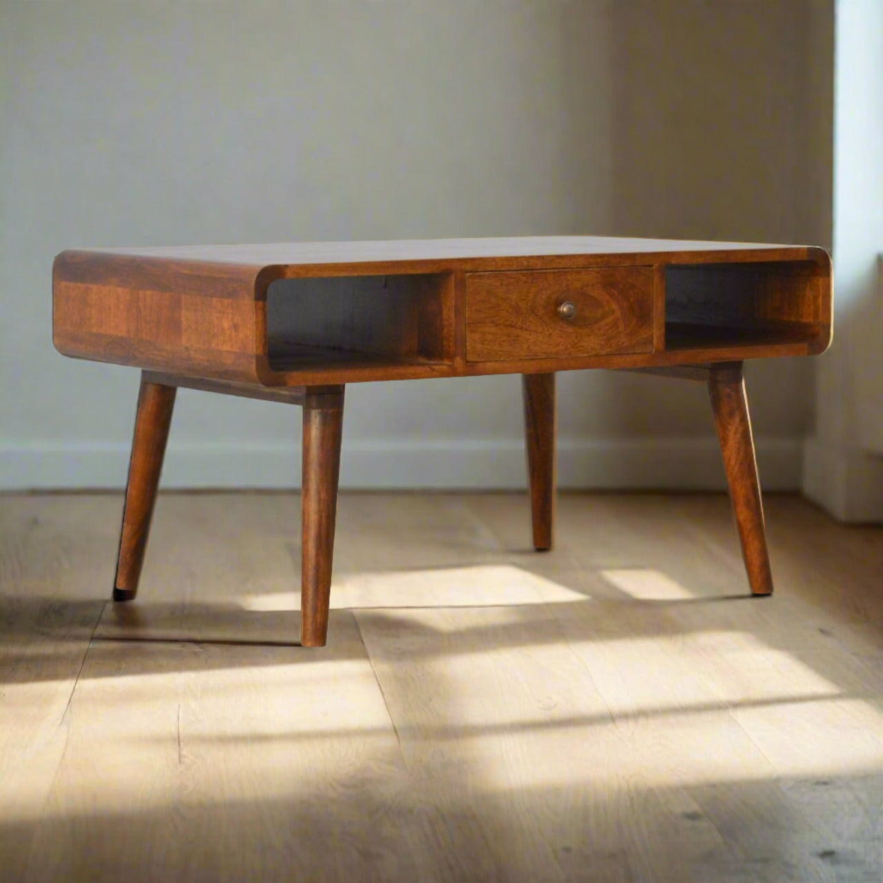 Curved Chestnut Coffee Table