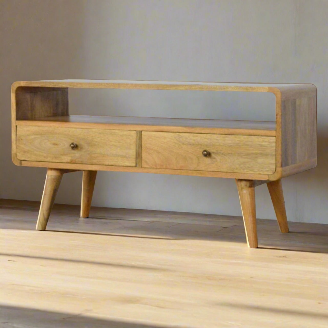 Solid timber media unit