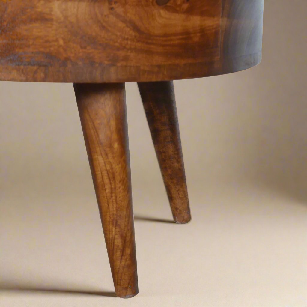 Chestnut Rounded Coffee Table