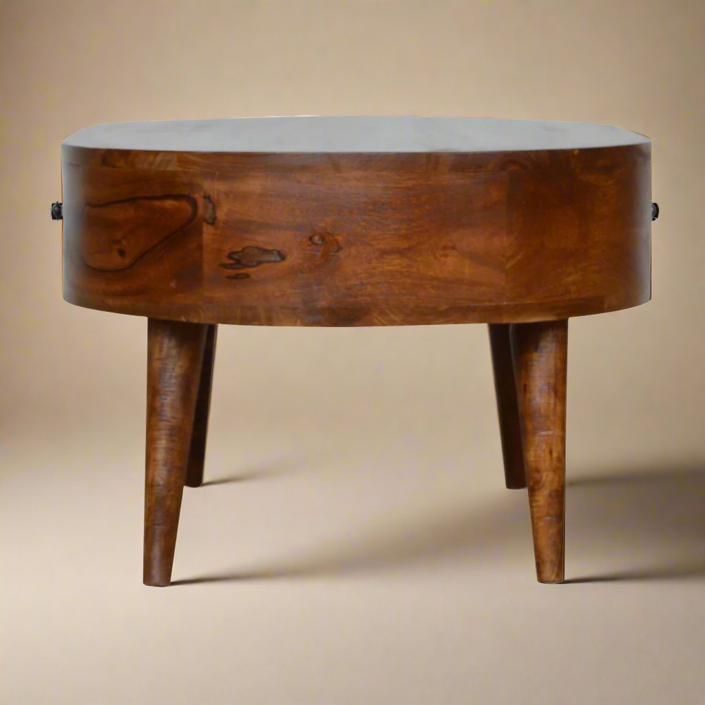 Chestnut Rounded Coffee Table